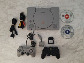 SONY PLAYSTATION 1 FAT ΑΤΣΙΠΑΡΙΣΤΟ ( PS1 FAT ) + command  and conquer ( 2 games )