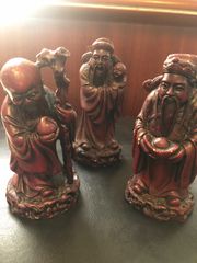 Αγαλματίδια Κινέζων θεών feng shui ( Ευημερία-Μακροζωία-Ευλογιά)  