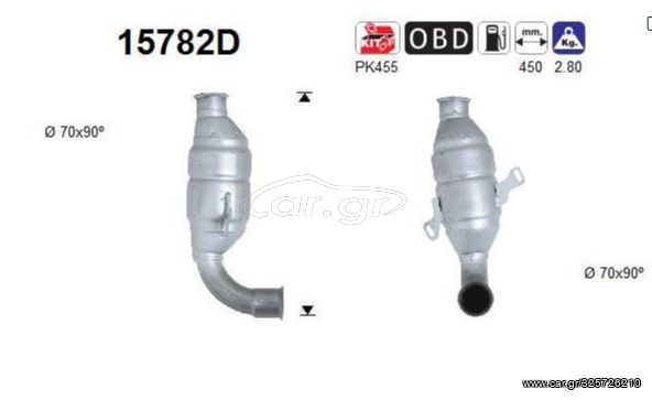 ΚΑΤΑΛΥΤΗΣ PEUGEOT 107/206/207/1007/BIPPER 1.4 HDi 2005-    KARALOIZOS exhaust