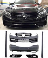 BODY KIT Mercedes E-Class W212 Facelift (2013-2016) with Exhaust Muffler Tips E63 AMG Design Black Exclusive Editon