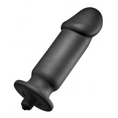 XL Δονούμενη Πρωκτική Σφήνα Silicone Butt Plug (Μαύρη) - Tom Of Finland