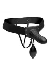 Xr Brands - Pumper Inflatable Hollow Strap-On - Black