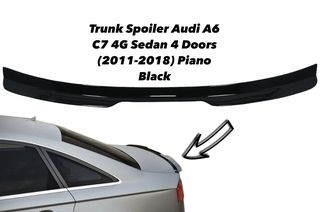 ΑΕΡΟΤΟΜΗ Trunk Spoiler Audi A6 C7 4G Sedan 4 Doors (2011-2018) Piano Black