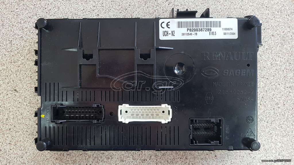 BCM Body Computer Sagem RENAULT CLIO II UCH-N2, P8200387289 28112548-7B