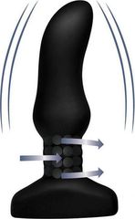 Xr Brands - Slim - M Curved Rimming Plug with Remote Control - Black