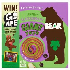 Παιδικό Σνακ Φρούτου Bear Giant Yo Yo Apple Blackcurrant 5x20g