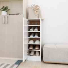 Παπουτσοθήκη Λευκή 32 x 35 x 92 εκ. από Επεξ. Ξύλο 808972