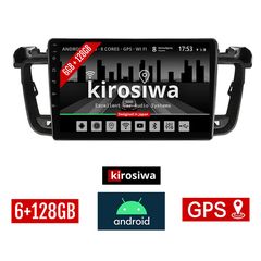 KIROSIWA 6+128GB PEUGEOT 508 (2010-2015) Android οθόνη αυτοκίνητου 6GB με GPS WI-FI (ηχοσύστημα αφής 9" ιντσών OEM Youtube Playstore MP3 USB Radio Bluetooth Mirrorlink DSP Apple Carplay Android A