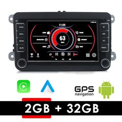 VW SKODA SEAT Android (2+32GB) οθόνη αυτοκίνητου με Ελληνικό GPS WI-FI Playstore Youtube (2GB Volkswagen Golf 5 6 Polo Passat Octavia Leon Bluetooth MP3 USB Video 2GB RAM 32GB ROM Radio ΟΕΜ 7" ιντσών
