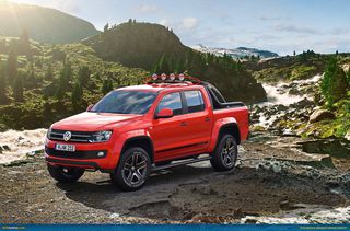 VW Amarok Canyon Γνήσια oem Μπάρα - Σχάρα - Βάση οροφής για προβολέα - προβολείς led-thumb-4