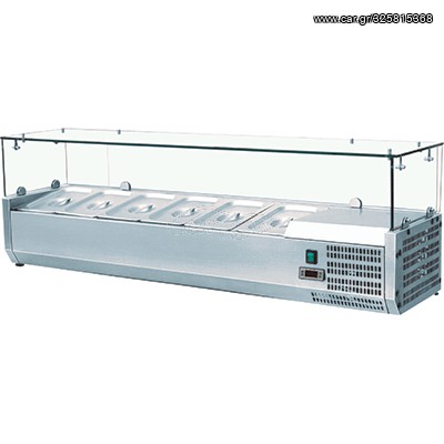ΒΙΤΡΙΝΑ ΕΠΙΤΡΑΠΕΖΙΑ ΓΙΑ ΛΕΚΑΝΑΚΙΑ GN 1/4 1400x335x435 mm