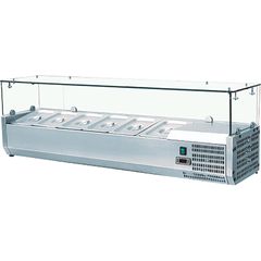 ΒΙΤΡΙΝΑ ΕΠΙΤΡΑΠΕΖΙΑ ΓΙΑ ΛΕΚΑΝΑΚΙΑ GN 1/4 1400x335x435 mm