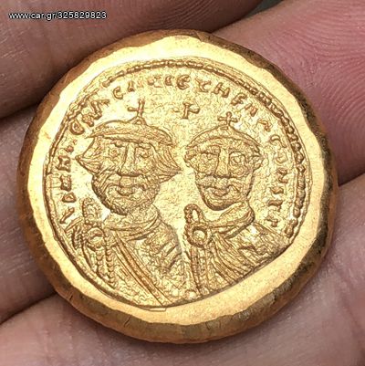 Χρυσό νομισμα Βυζαντινο φλουρί αντίγραφο της Βυζαντινής Αυτοκρατορίας 24Κ 3macro επιχρυσο 