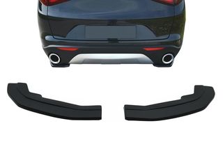 ΠΙΣΩ ΣΠΟΙΛΕΡ Rear Bumper Side Splitters Fins  for Alfa Romeo Stelvio 949 (2016-2020) Black