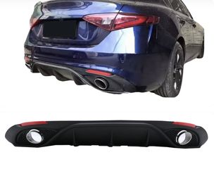 ΠΙΣΩ ΣΠΟΙΛΕΡ Rear Air Diffuser Valance for Alfa Romeo Giulia 952 Veloce TB Speciale TD (2016-Up)