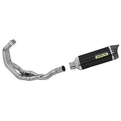 Εξάτμιση Full System Arrow με τελικό Thunder μαύρο αλουμίνιο με carbon end cap για YAMAHA MT-09 2013-2020 (71812AKN+71620MI)