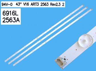 LG 43" V16 ART3 2563 REV2.3 2- 6916L-2563A SET 3PCS LED BAR