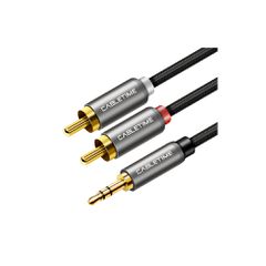 Καλώδιο Stereo 3.5mm σε 2x RCA CABLETIME με μήκος καλωδίου 1.8m σε μαύρο χρώμα