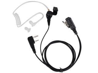 Μικροακουστικά 2-PIN με διάφανο σπιράλ συμβατά για ασυρμάτους WOUXUN- BAOFENG-TYT-KENWOOD