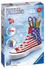 Ravensburger 3D Puzzle: Sneaker American Flag Pen Holder with Candle (108 pcs) (12549)
