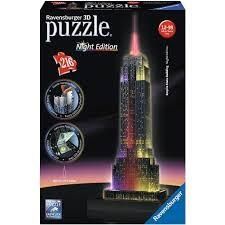 Ravensburger 3D Puzzle: Empire State Building With Lights (216pcs) (12566)