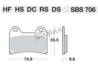 Τακάκια εμπρός για YAMAHA XT660X / APRILIA RSV 1000 / BMW F800 / KTM DUKE 690 / ADVENTURE 1050/1190/1290 SBS