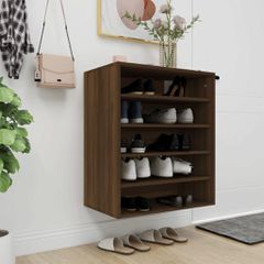 Παπουτσοθήκη Καφέ Δρυς 60x35x70 εκ. από Επεξεργασμένο Ξύλο 816016