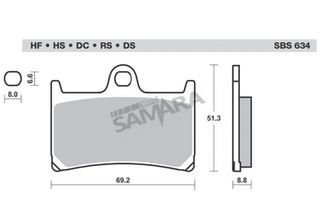 Τακάκια εμπρός/πίσω για APRILIA / DUCATI / KTM / SUZUKI SBS SET