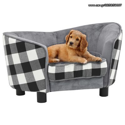 Καναπές - Κρεβάτι Σκύλου Γκρι 68 x 38 x 38 εκ. Βελουτέ