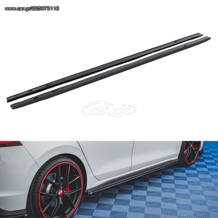 Πλαινά Μαρσπιέ Για VW Golf VIII (8) 20+ Πρόσθετο Για GTI & R Μασπιέ Γυαλιστερό Μαύρο Από Abs Πλαστικό Maxton Design 2 Τεμάχια 