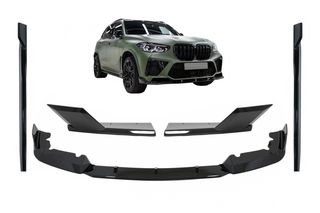 Aero Body Kit Front Bumper Lip and Rear Splitters for BMW F95 X5M Competition (2018-up) Piano Black