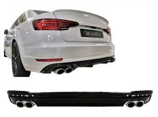 ΠΙΣΩ ΣΠΟΙΛΕΡ Rear Bumper Valance Diffuser  Audi A4 B9 8W Facelift (2020-up) only S-line Black