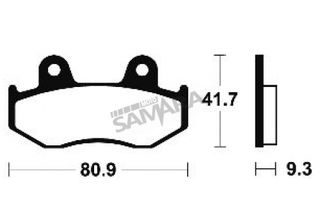 Τακάκια πίσω για SUZUKI BURGMAN 250/400 SET