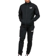 Men's Puma Clean Sweat Suit FL In Black | 585841-01 Φόρμα Μαύρη