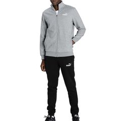 Men's Puma Clean Sweat Suit FL in Grey | 585841-03 Φόρμα Γκρι