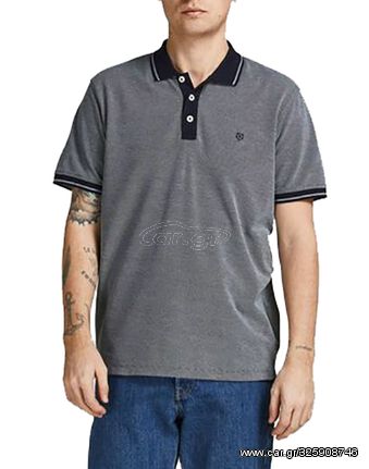 Jack & Jones Ανδρική Βαμβακερή Μπλούζα Polo "BLUWIN" Ραφ Slim Fit (12169064) (100% Βαμβάκι)