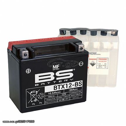 Μπαταρία Μοτοσυκλέτας BS Battery BTX12BS (YTX12-BS) 10.0 Ah