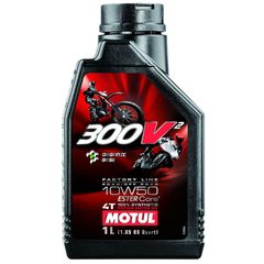 Motul 300V2 Factory Line Road Racing Συνθετικό Λάδι Μοτοσυκλέτας για Τετράχρονους Κινητήρες 10W-50 1lt