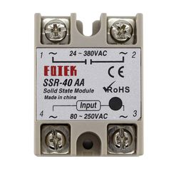 SSR-40AA SSR Solid State Relay Module 40A Input 80-250VAC - 24-380VAC