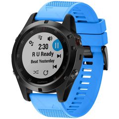Λουράκι σιλικόνης 26mm για Garmin Fenix 5x 6x 7X Fits All 26mm - Sky Blue