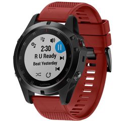 Λουράκι σιλικόνης 26mm για Garmin Fenix 5x 6x 7X Fits All 26mm - Red