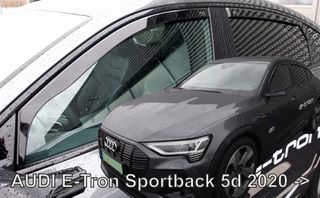 ΑΝΕΜΟΘΡΑΥΣΤΕΣ ΓΙΑ AUDI E-TRON SPORTBACK 5D 2020+ ΣΕΤ ΑΥΤΟΚΙΝΗΤΟΥ ΑΠΟ ΕΥΚΑΜΠΤΟ ΦΙΜΕ ΠΛΑΣΤΙΚΟ HEKO - 4 ΤΕΜ.