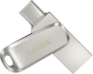 Sandisk Ultra Dual Drive Luxe 64GB USB 3.1 Stick με σύνδεση USB-C Ασημί **