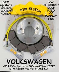 φρενα VW VOLKSWAGEN DTM RSS6m MONOBLOCK AMAROK, GOLF, T-CROSS, T-ROC, TIGUAN, PASSAT CC SCIROCCO EOS 6p x 350-405 CALIPERS 6pist. DTM ΕΞΑΠΙΣΤΟΝΑ BRAKE KIT ALL CAR MODELS
