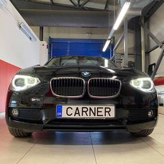 Μπροστινά Φανάρια Set Για Bmw 1 F20 / F21 11-14 LED Angel Eyes Μαύρα H7 Με Μοτέρ Depo-thumb-2