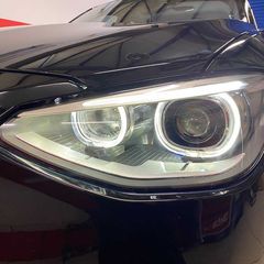 Μπροστινά Φανάρια Set Για Bmw 1 F20 / F21 11-14 LED Angel Eyes Μαύρα H7 Με Μοτέρ Depo-thumb-7