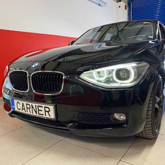 Μπροστινά Φανάρια Set Για Bmw 1 F20 / F21 11-14 LED Angel Eyes Μαύρα H7 Με Μοτέρ Depo-thumb-8