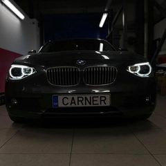 Μπροστινά Φανάρια Set Για Bmw 1 F20 / F21 11-14 LED Angel Eyes Μαύρα H7 Με Μοτέρ Depo-thumb-10