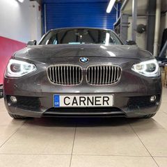 Μπροστινά Φανάρια Set Για Bmw 1 F20 / F21 11-14 LED Angel Eyes Μαύρα H7 Με Μοτέρ Depo-thumb-11