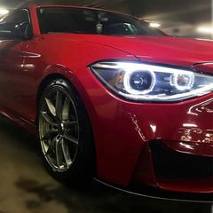 Μπροστινά Φανάρια Set Για Bmw 1 F20 / F21 11-14 LED Angel Eyes Μαύρα H7 Με Μοτέρ Depo-thumb-15